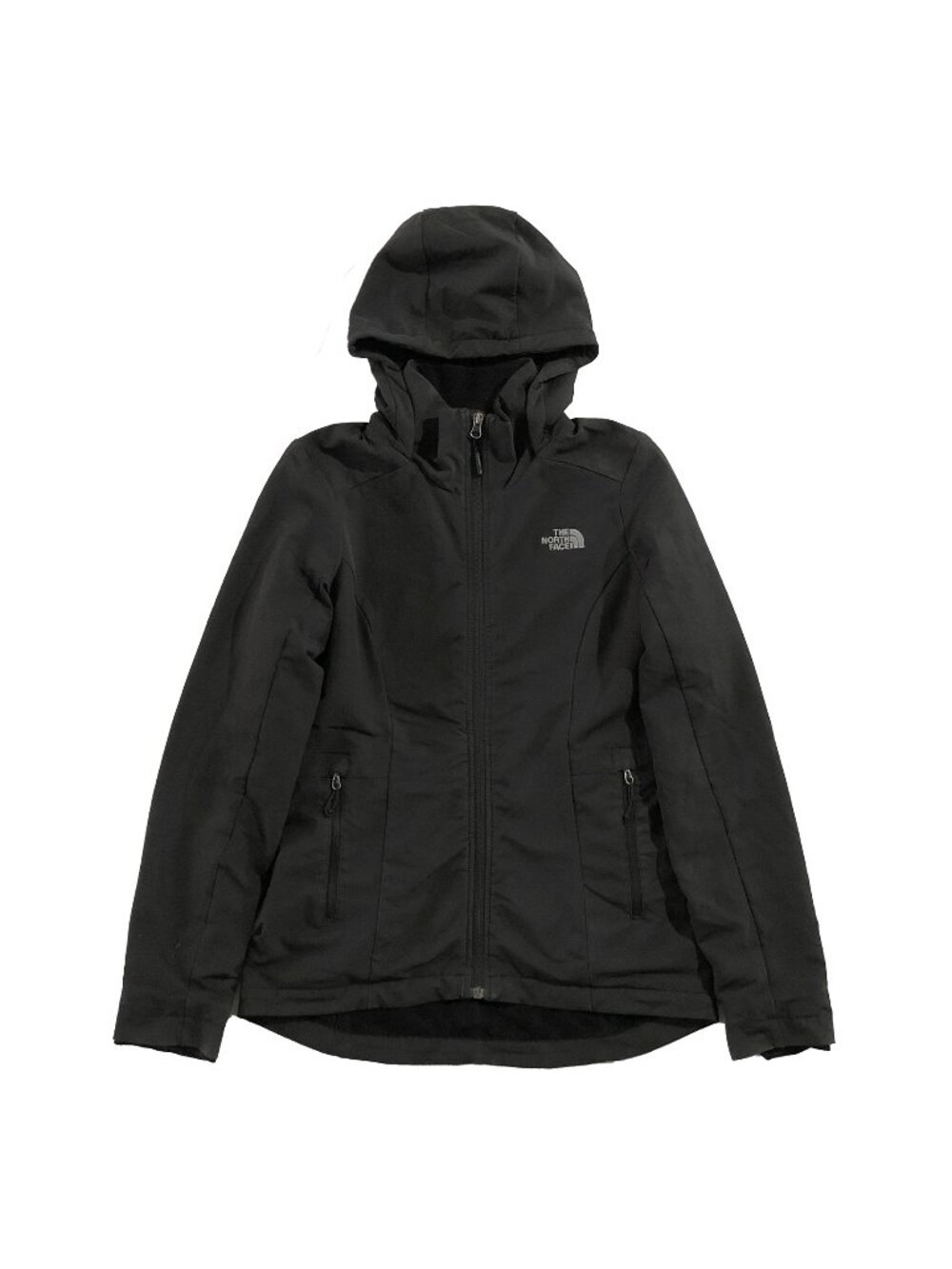 The North Face Jacket Womens S Black Hooded Zip Shelbe Raschel Fleece Soft-Shell